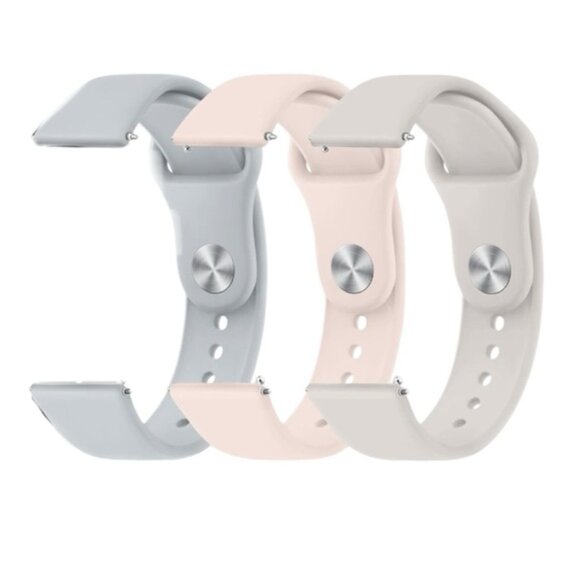 3 Apple Watch Bands Silicone Replacement Watch Straps 20mm - Picture 1 of 9